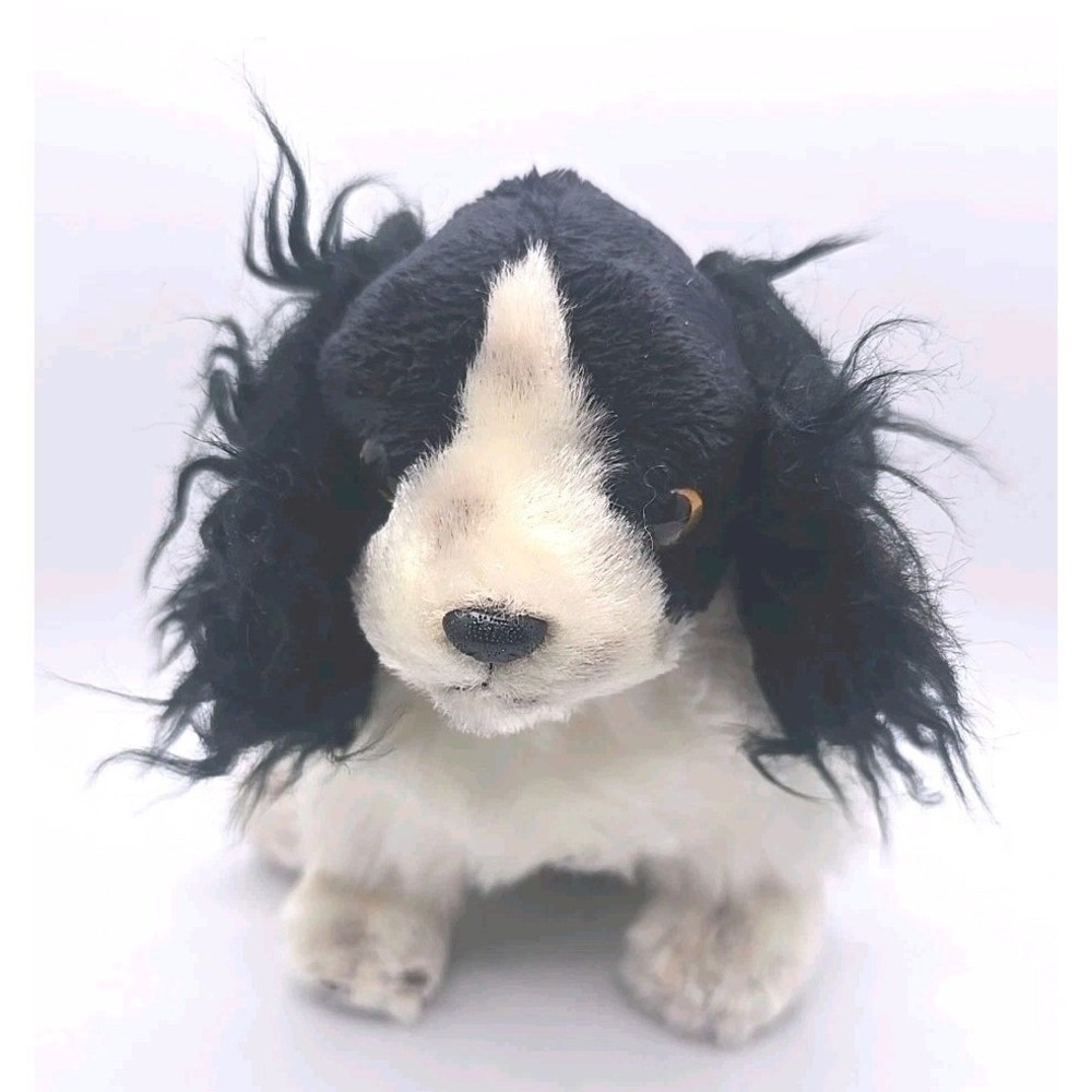 2001 Ty Beanie Baby‎ "Frolic" Retired Black & White Spaniel Dog  BB17